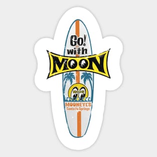 Surf Moon Sticker